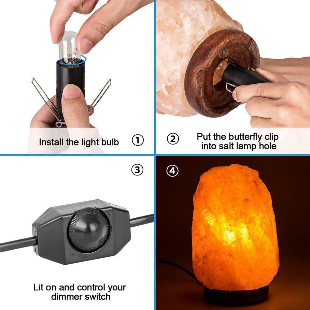 "Himalayan Salt Lamp Cords (6Ft) with Dimmer Switch,Original Replacement Cords w