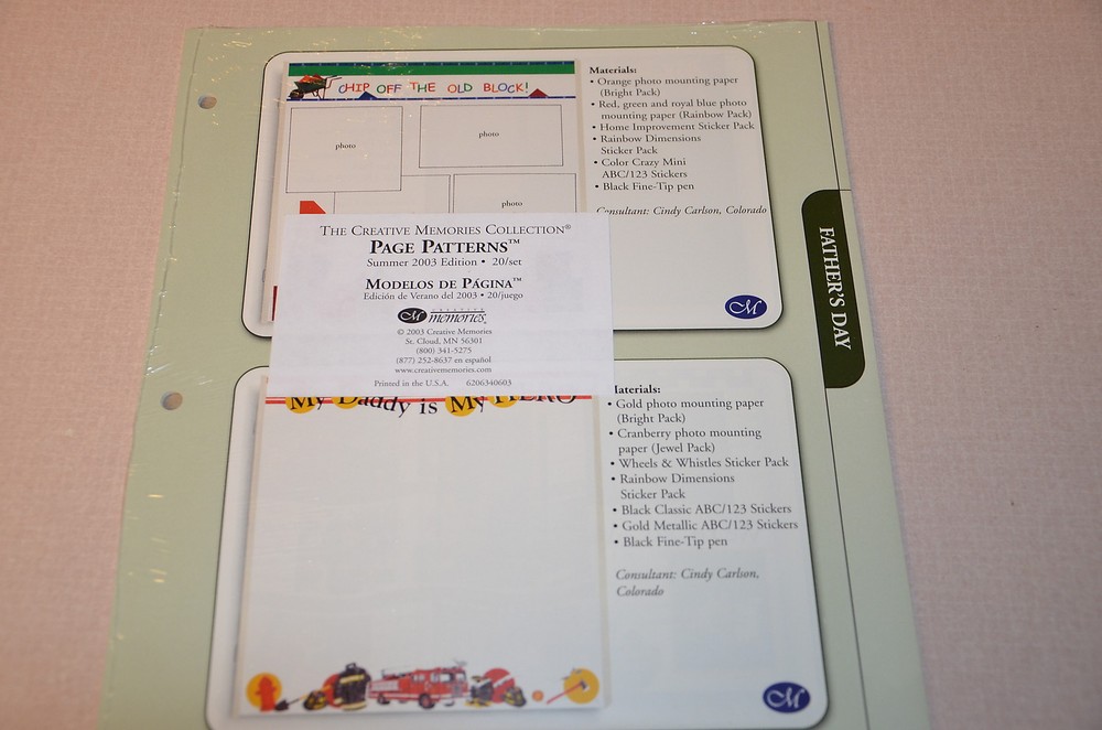 Creative Memories Page Patterns Summer 2003 Edition