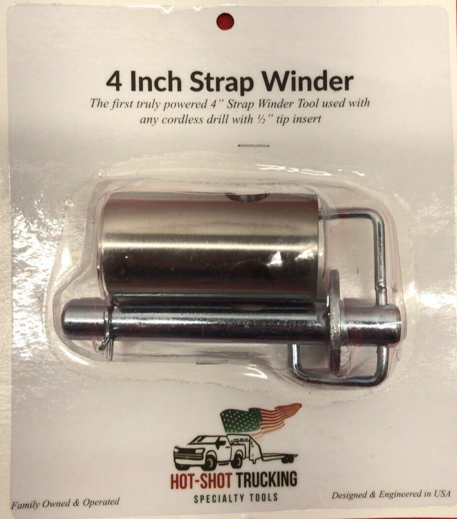 Professional 3" 4" Cargo Strap Winder Roller Truck Trailer Drill / Impact Driven