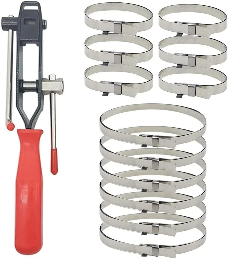 CV Joint Banding Boot Axle Clamp Tool with Universal Adjustable Drive Red