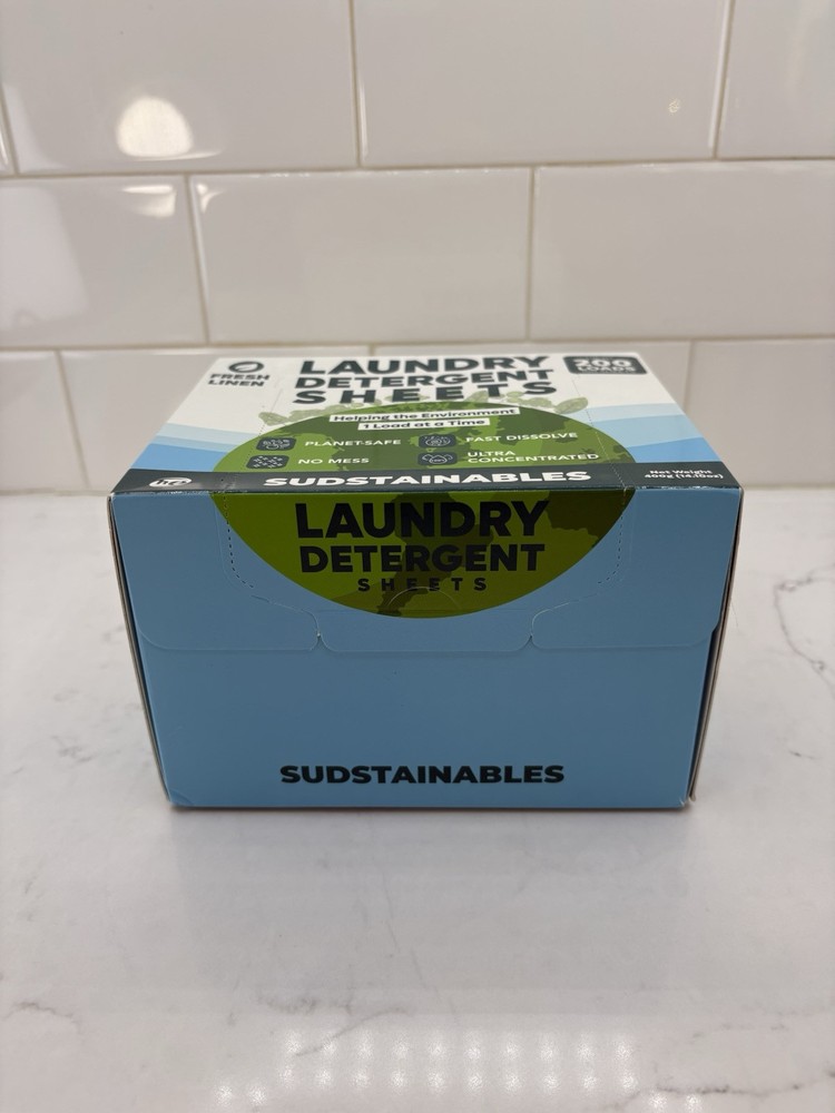 Sudstainables Laundry Detergent Sheets (200 Loads) Fresh Linen Scent