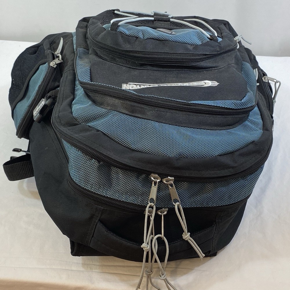 Granite Canyon Backpack Black & Teal Polyester Zipper Multiple Pockets