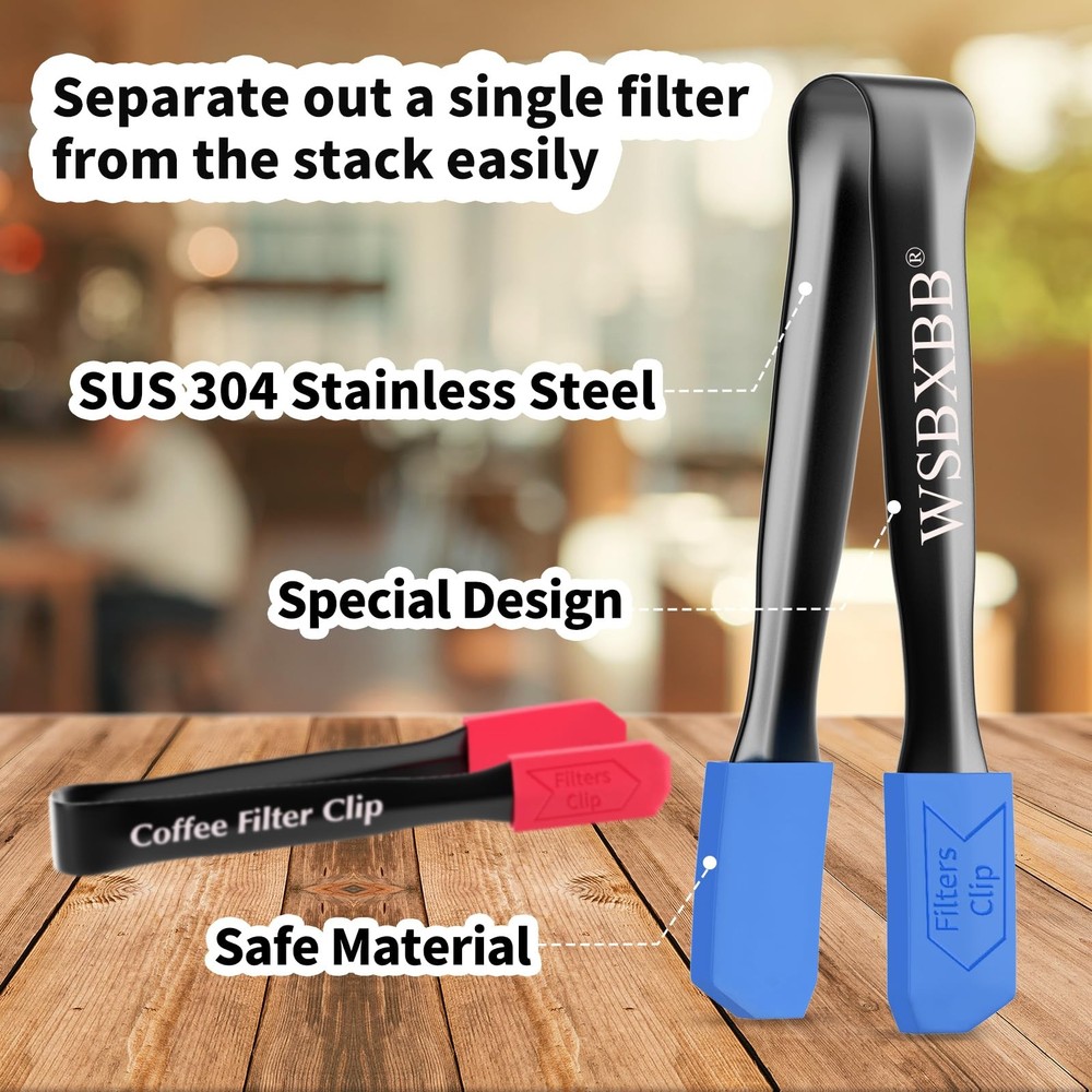 2 Pack Coffee Filters Separator Tool, Cilp-02, Red & Blue