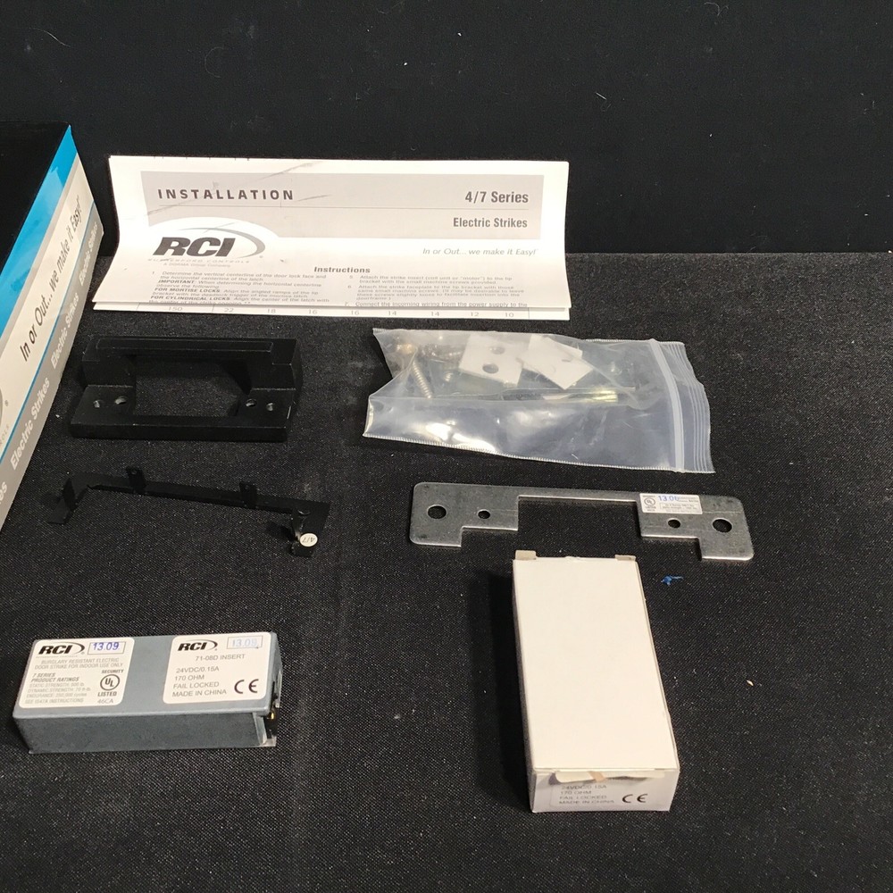 RCI 7104X08DX32D Radius Corner Faceplate Fail Secure 24VDC *KB*