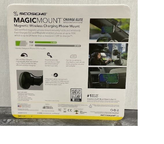 Scosche MagicMount Charge Elite 3-in-1 Window/Dash/Vent Wireless Charging Mount