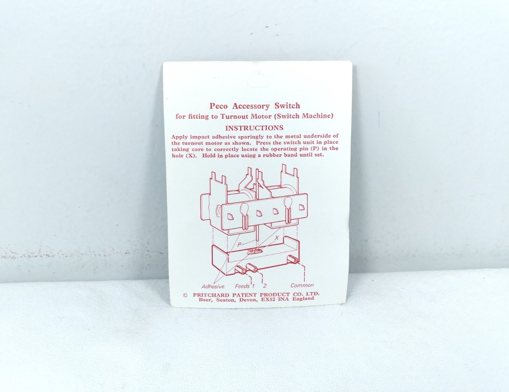 PECO Accessory Switch for Fitting to turnout Motor (Switch Machine) PL-13