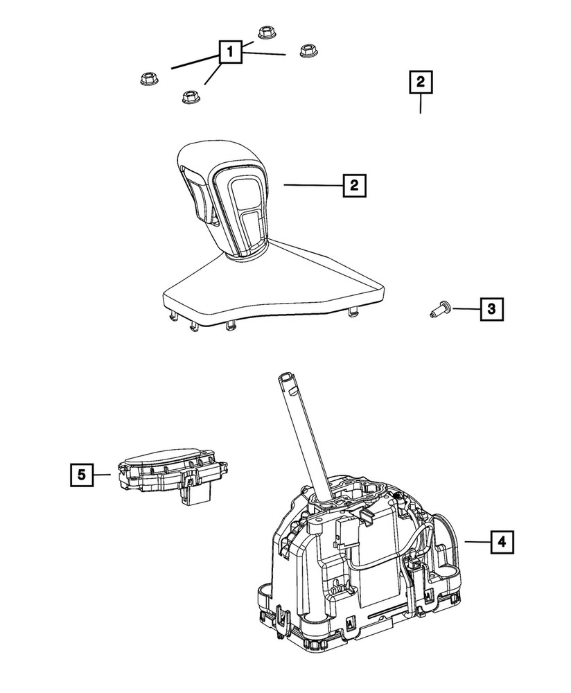 Genuine Mopar Gearshift Boot And Knob 68483906AC