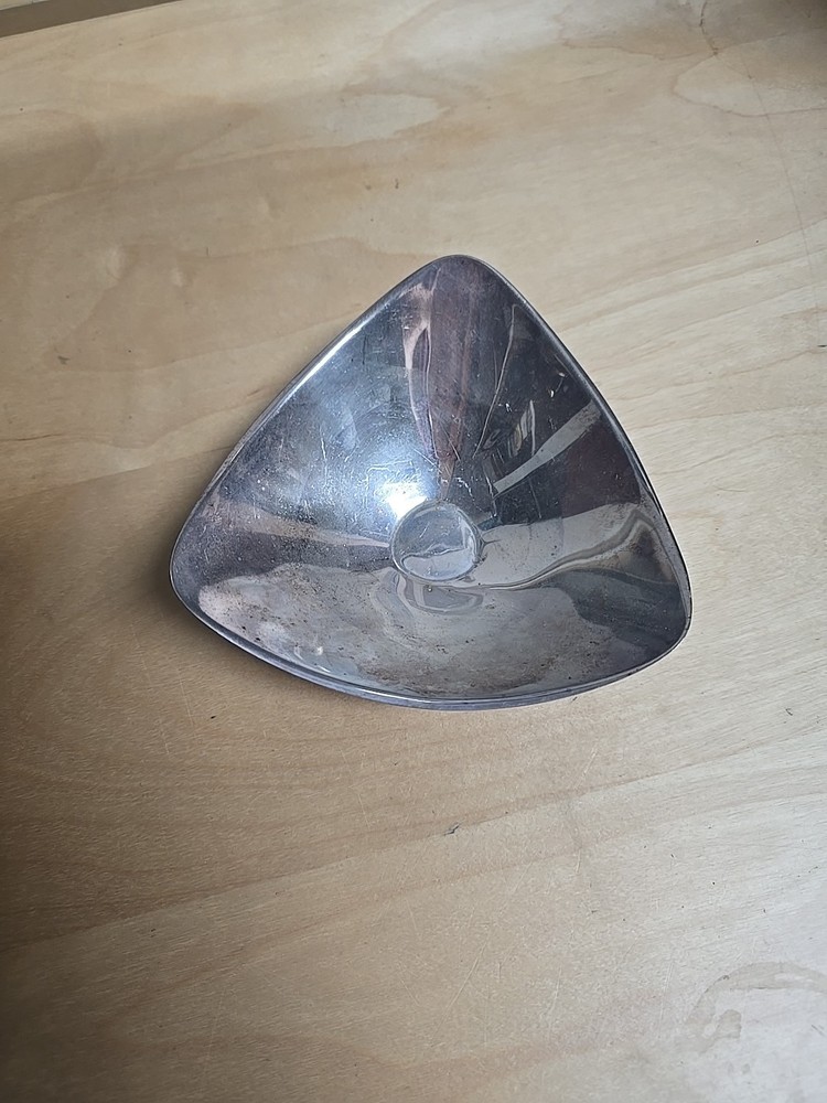 Reed & Barton Silverplate Triangle Bowl 251 Silver Dish Triangular Vintage