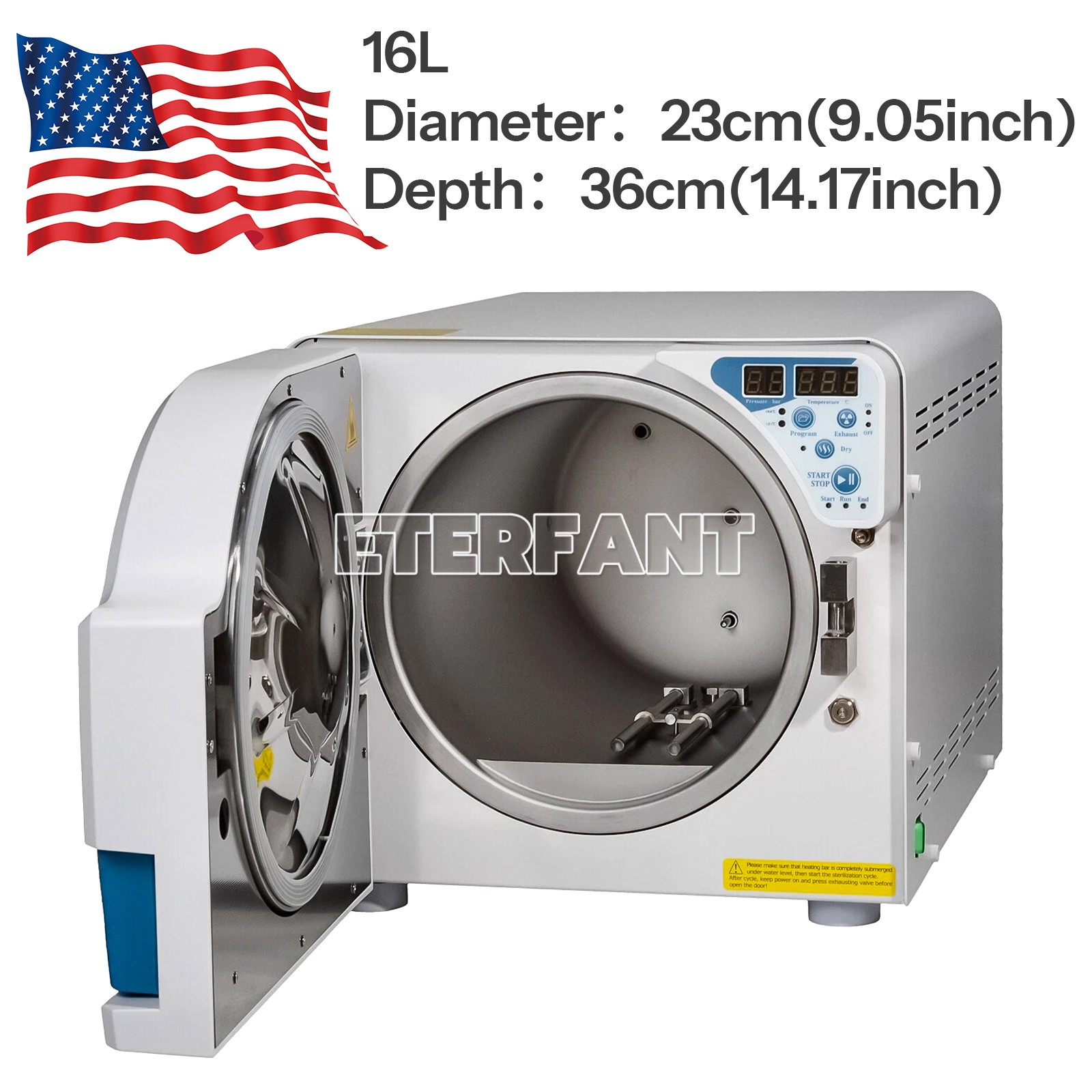 16/18/23L Class N Dental Medical Autoclave Steam Sterilizer with Drying Function