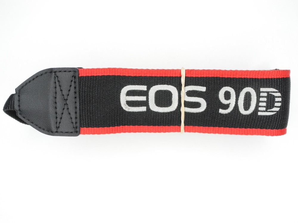 Canon EOS 90D Genuine Black / Red / White Camera Neck Strap