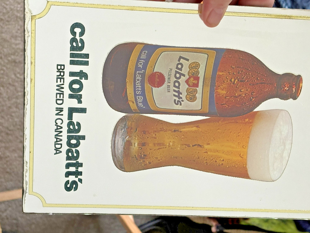 Vintage Labatts Beer Mirror Sign