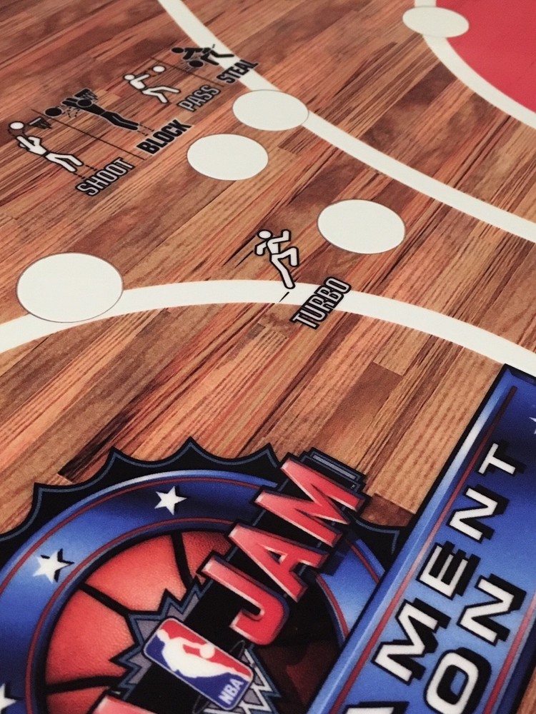 NBA Jam Tournament Edition Arcade Control Panel Overlay CPO Decal TE Midway