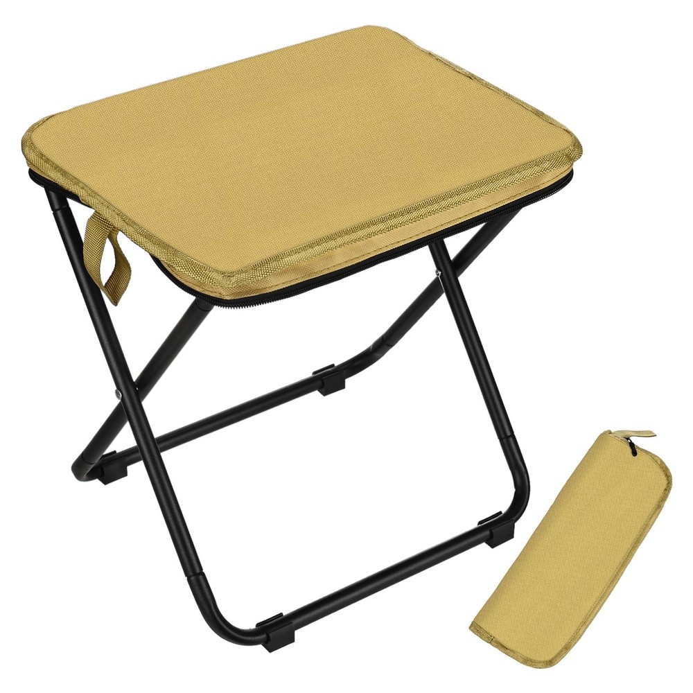 Small Foldable Backpack Stool, 12-Inch Mini Portable Camping Stool Folding Ch...