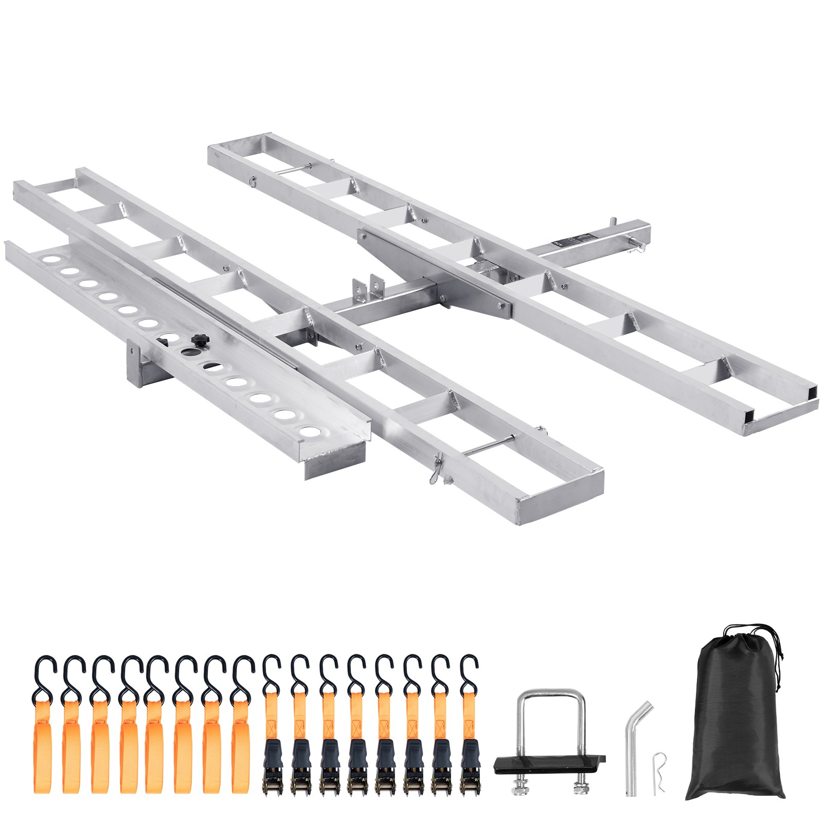 Motorcycle Carrier Scooter Dirt Bike Hitch Mount 600LBS Rack Ramp Hauler