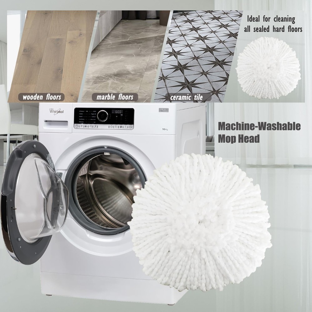 5 Pack Spin Mop Replacement Heads Mop Refills Microfiber Mop Replace Heads Sa...
