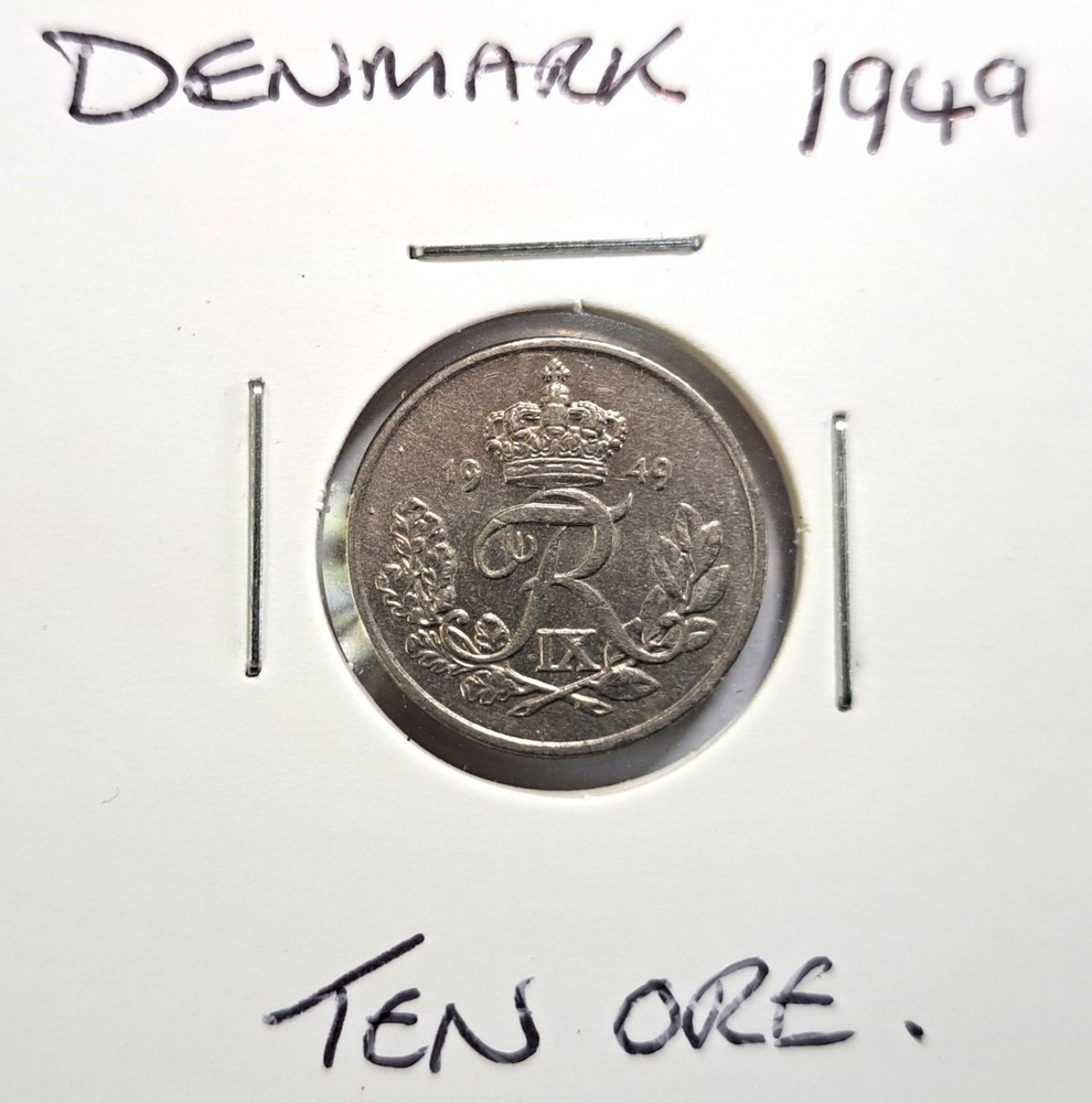 @@@ A NICE 1949 DENMARK TEN  ORE @@@