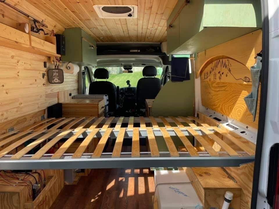 3x Beam Camper Van Full Bed Central Support Adjustable 55" to 79" Sleeper