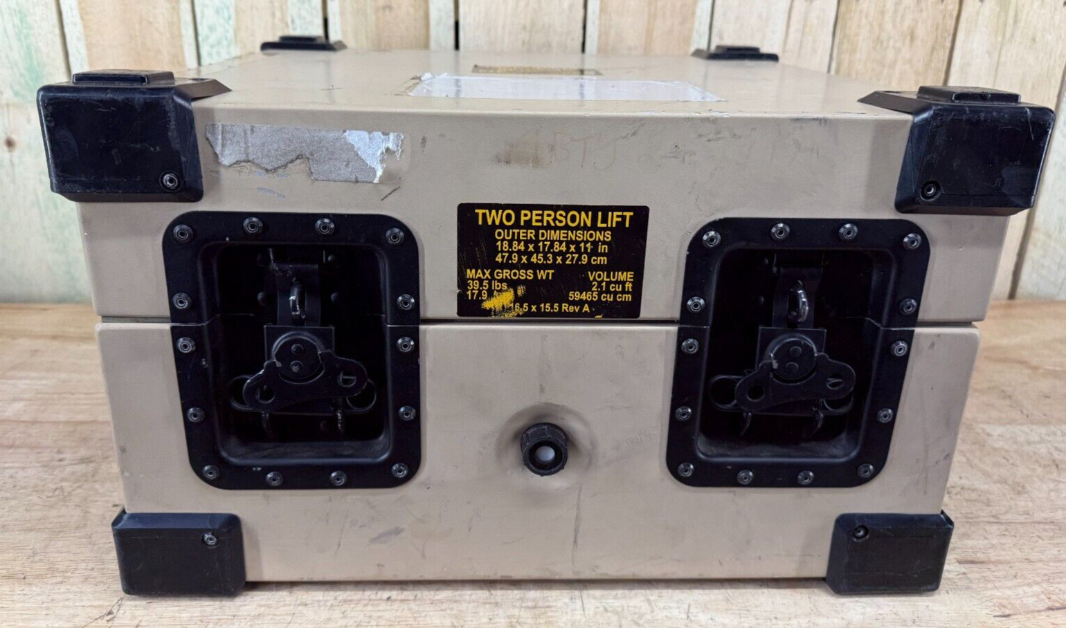 PSI Case 19x18x11" Metal Tan Military Waterproof Storage Container Hardigg