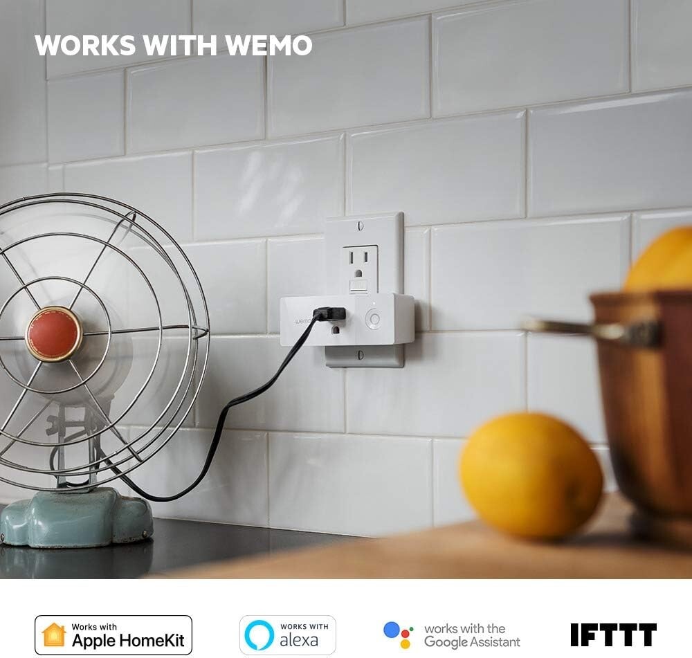 Wemo Mini Wi-Fi Smart Plug 2-pack Works with Alexa Google Assistant Nest