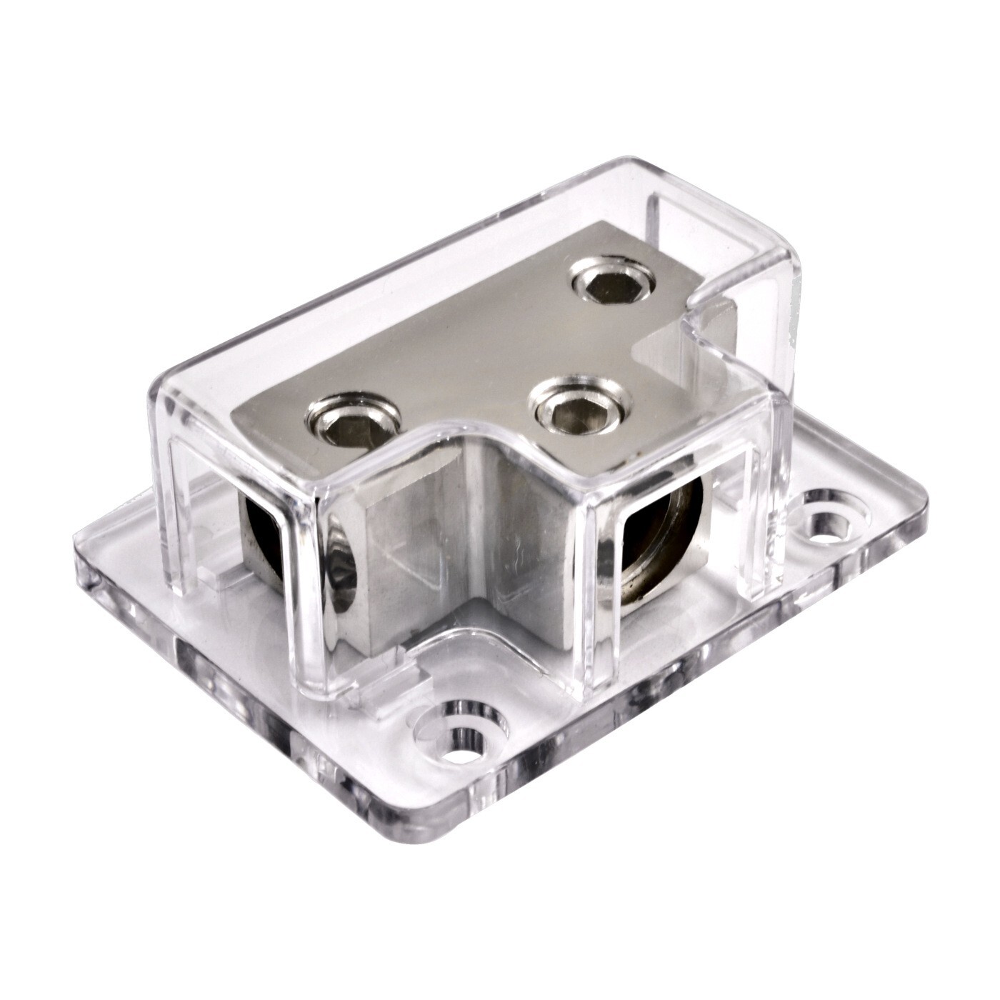 1/0 Gauge Input to 2 x 1/0 Gauge Output Power/Ground Distribution Block