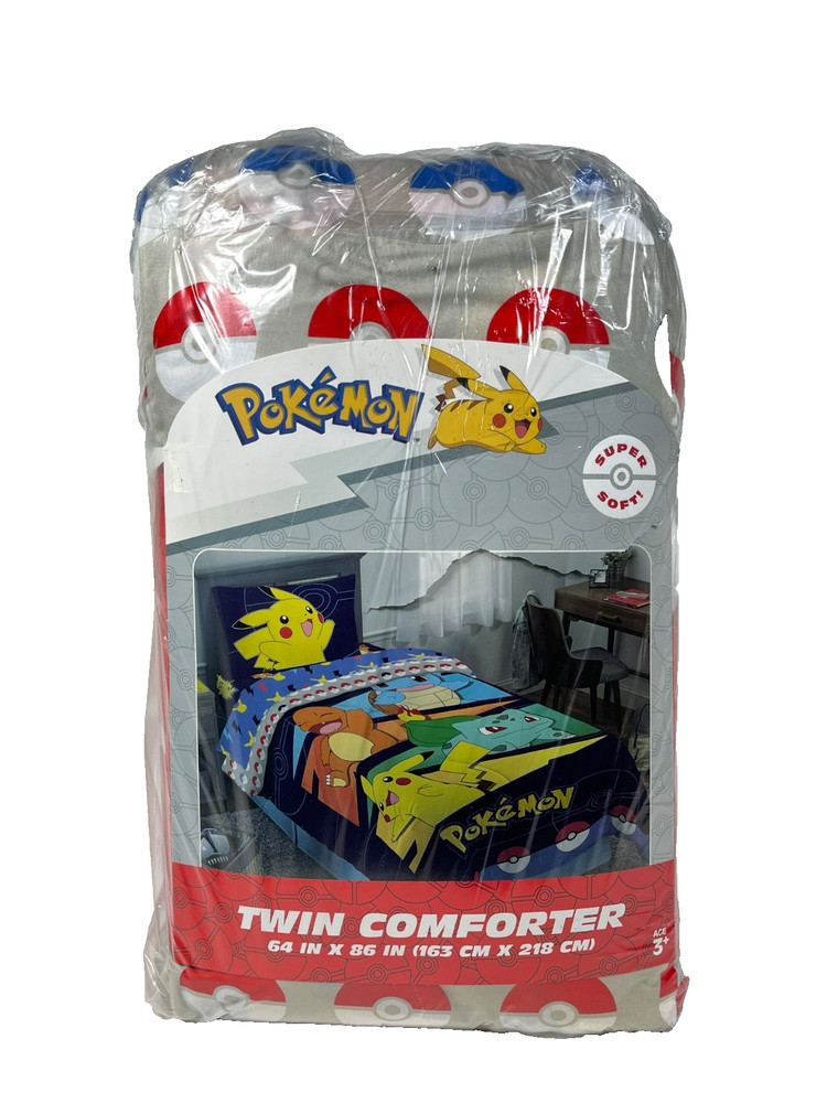 Pokemon Groove Reversible Microfiber Twin Comforter 64" x 86"