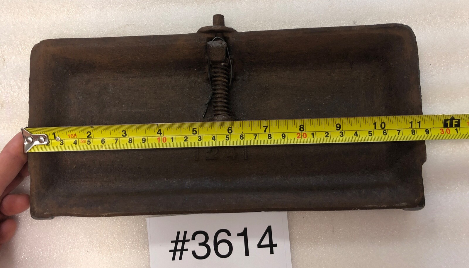 Frost & Wood Smith’s Falls Canada Cast Iron Drawn Mower Toolbox Lid No. 1241