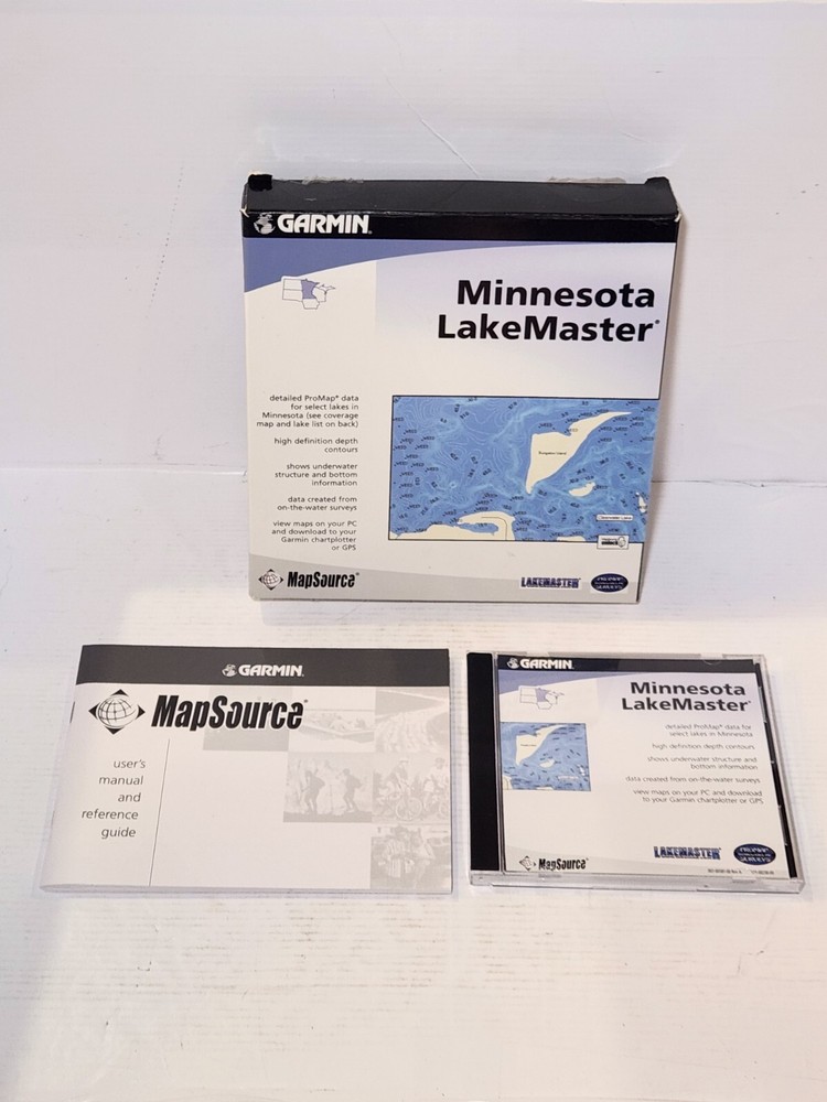Garmin MapSource LakeMaster Minnesota CD Disc Version 2.00