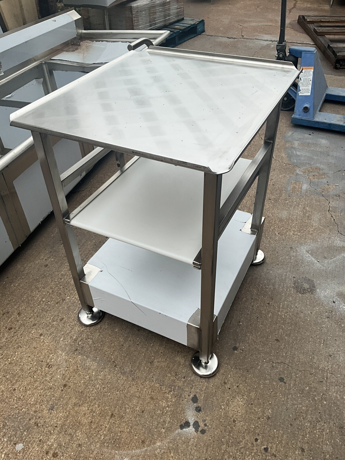 New M&E Deli buddy Face to Face Fresh slicer deli cart on casters