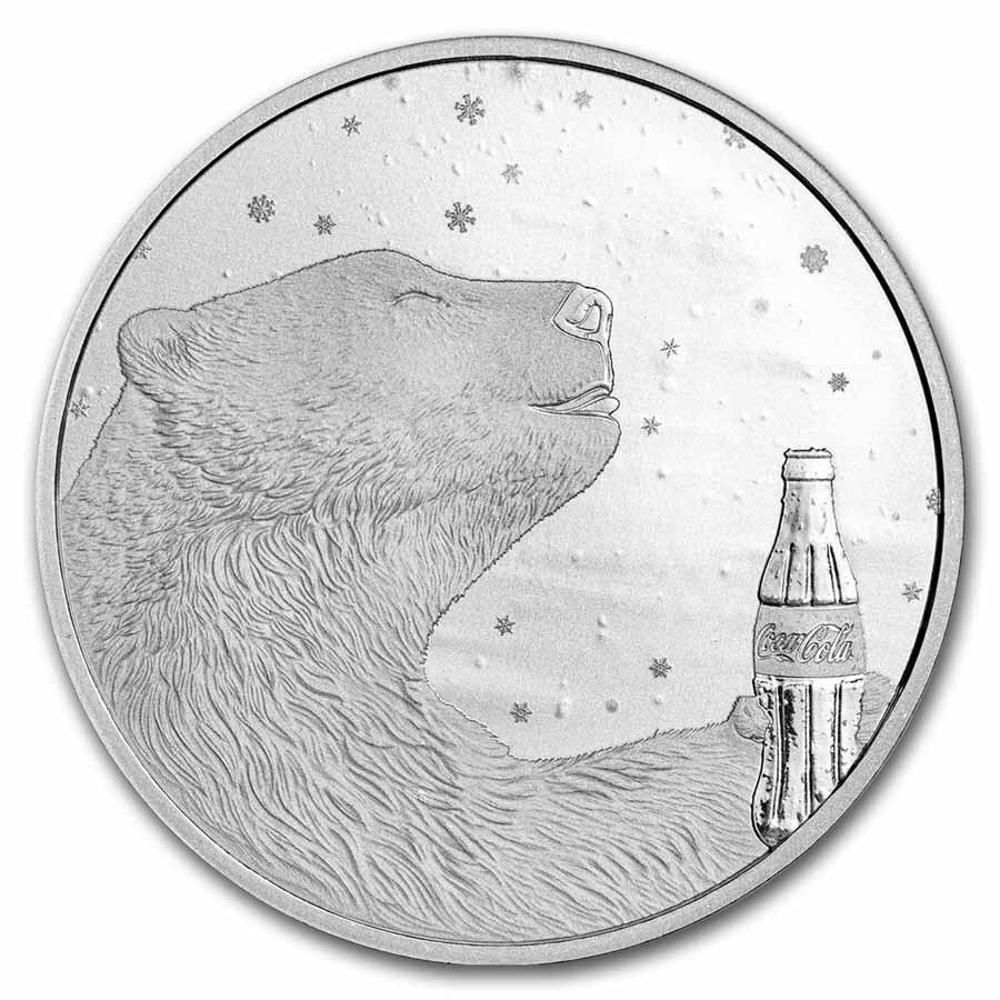 Coca-Cola® 1 oz Silver Polar Bear Round