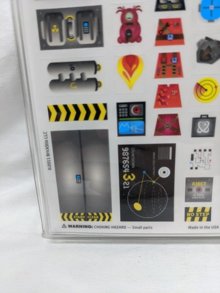 Brick Stix Plastic Building Space Theme Stickers