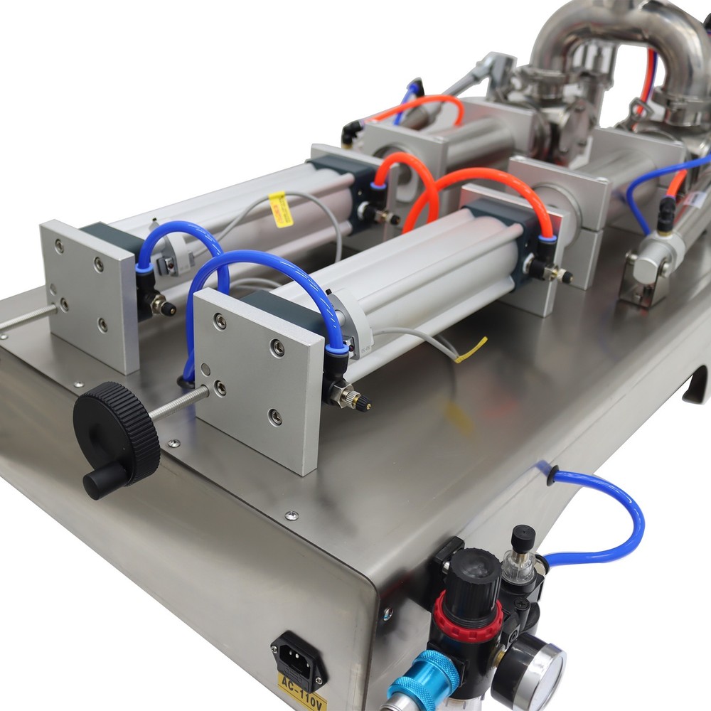 50-500ml Paste Liquid Filling Machine W/ Mixing,Heating Function 2Nozzle Filling