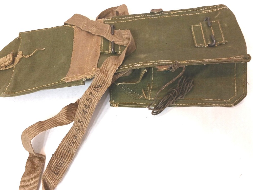 Genuine WWII Dated Webbing Haversack British Engineer Canvas Shoulder Bag