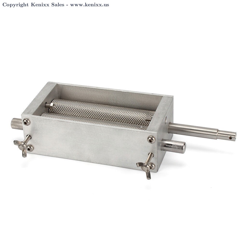 2 Rollers Malt Mill - Adjustable Grain Crusher for Home Brewing