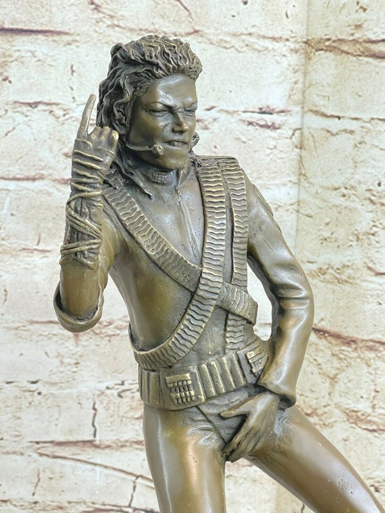 100% Solid Bronze Michael Jackson Hand Made by Lost wax Method Sculpture Gift