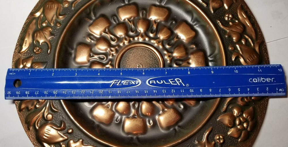 Vintage Copper Relief Wall Hanging Plate