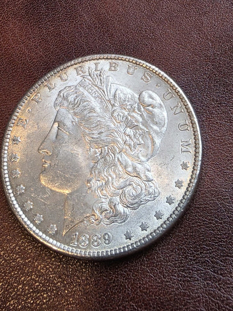 1887 & 1889 $1 Morgan Silver Dollar Blast White