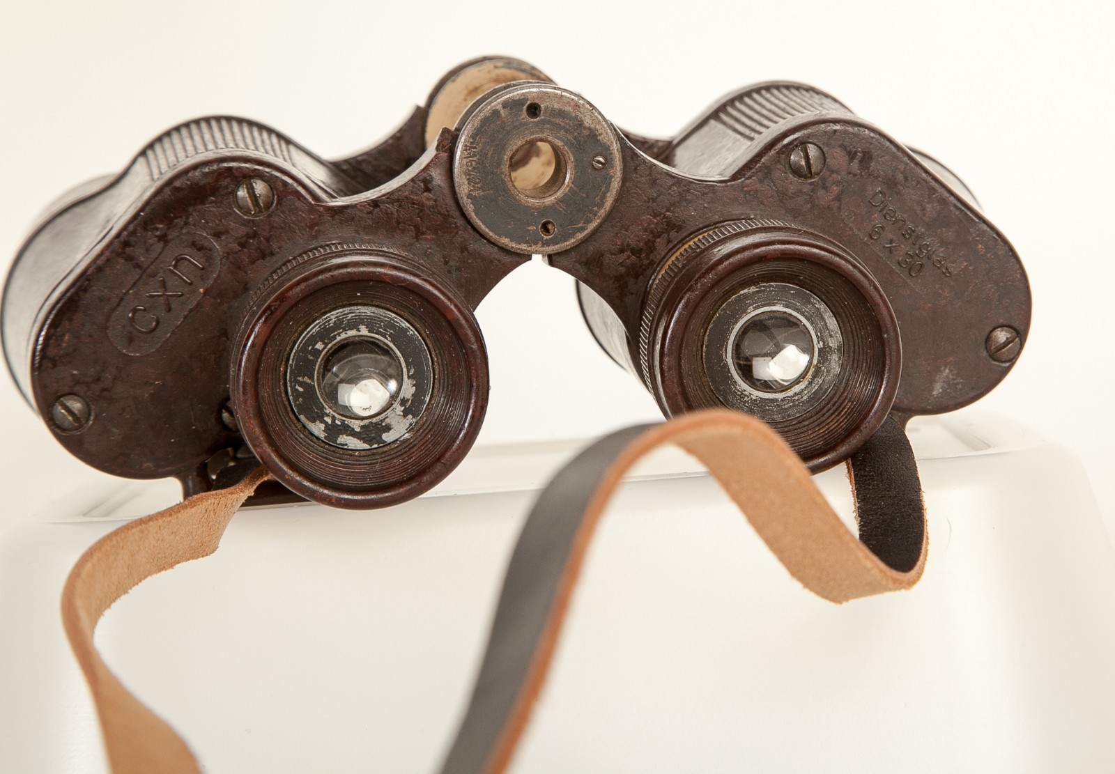 WWII German Binoculars CXN BAKELITE 6x30 Dienstglas SUPER RARE READ DESCRIPTION!