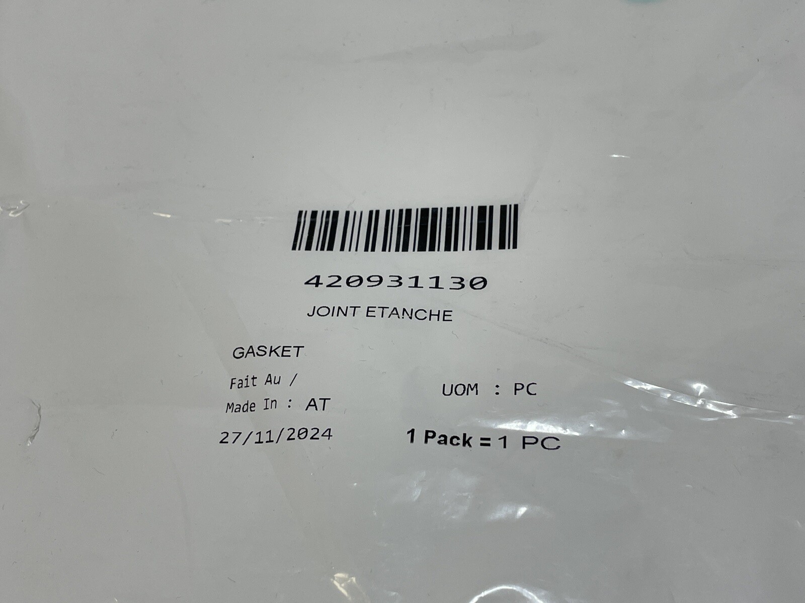 SEADOO Timing Cover Gasket 420931130 - Genuine, OEM