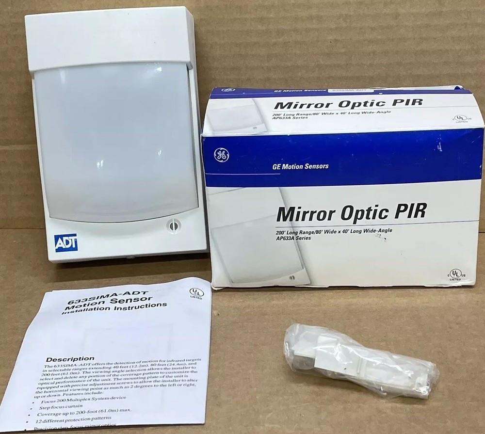 GE 633SIMA-ADT Mirror Optic PIR 200’ Range/Wide Angle 4D Processing Security