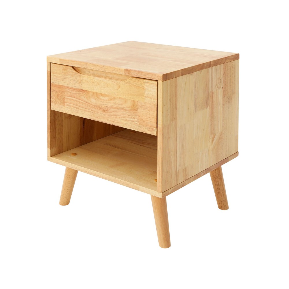 Modern Rectangular Sofa Side Table Bedside Table With Drawer Wood Color NEW/US