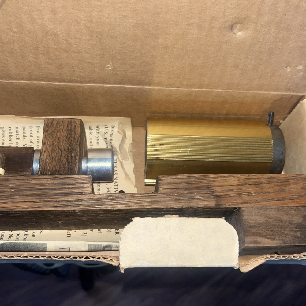 Vintage TEXAS NATIVE INERTIA NUTCRACKER MODEL #7141 Original Box & Instructions