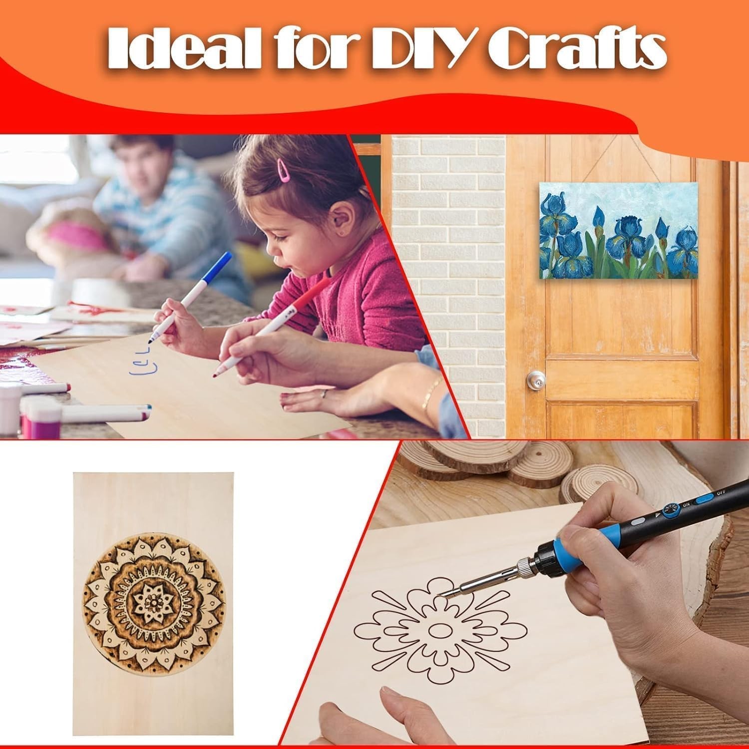 Basswood Sheets 12x16x1/16", 12 Pack Unfinished Plywood for DIY Crafts, Models