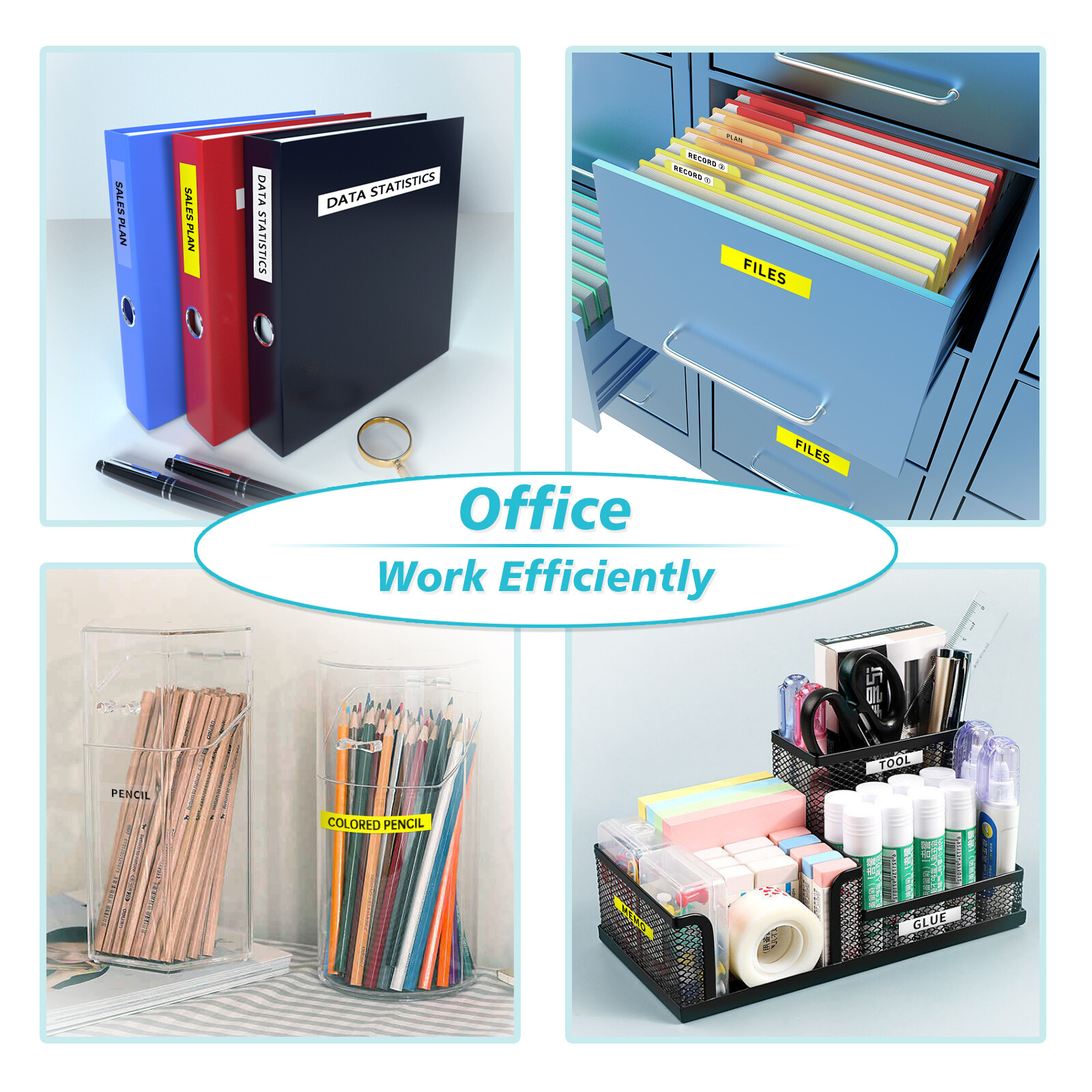 10PK Dymo Letratag Refill 91330 White Paper 12mm Label Tape 1/2 for Dymo LT-100H