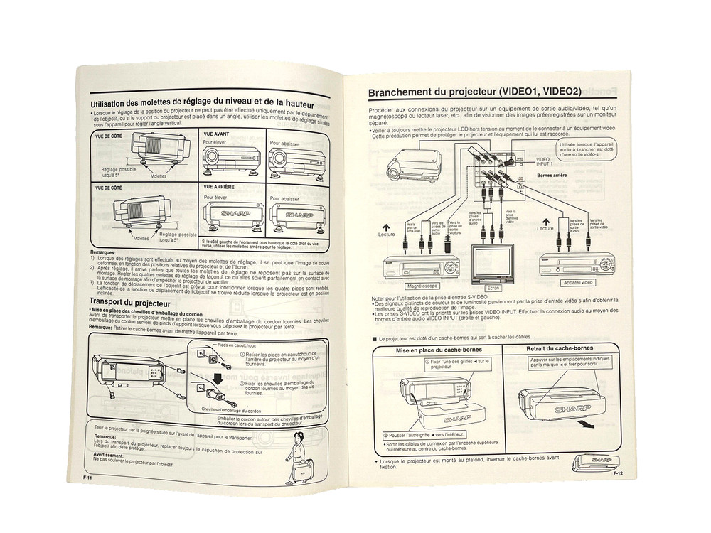 Sharp XV-S95UB LCD Projector Operation Manual - Original