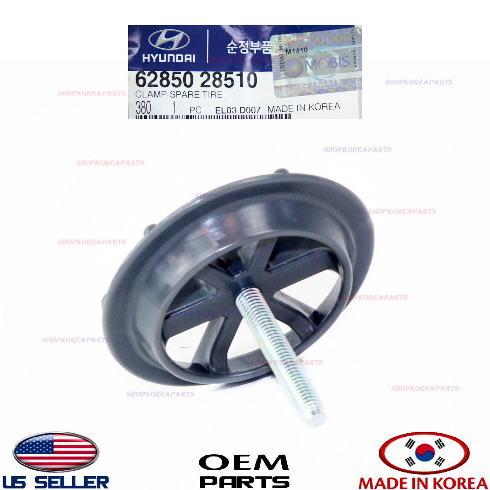 Genuine Spare Tire Hold Down Bolt, Retainer Clamp HYUNDAI KIA *See compatibility