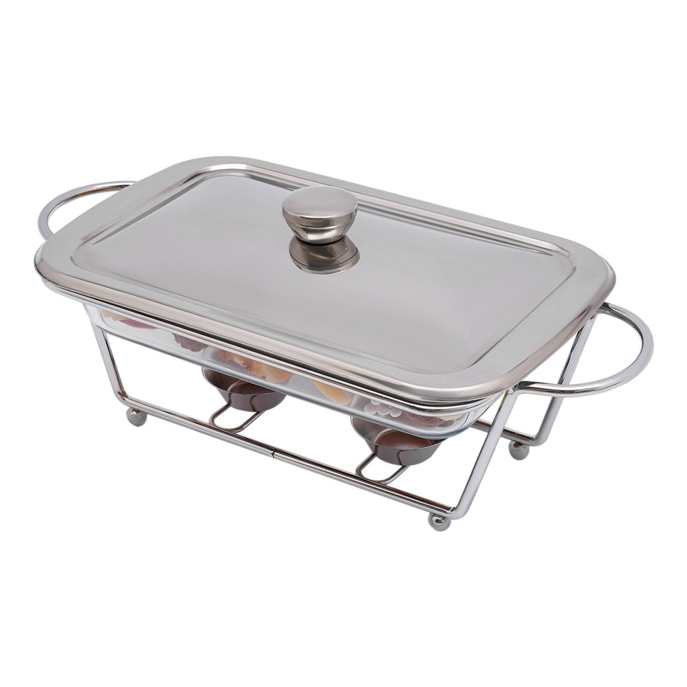 Countertop Chafing Dish, Buffet Set Warming Tray, Buffet Server Tempered Glass