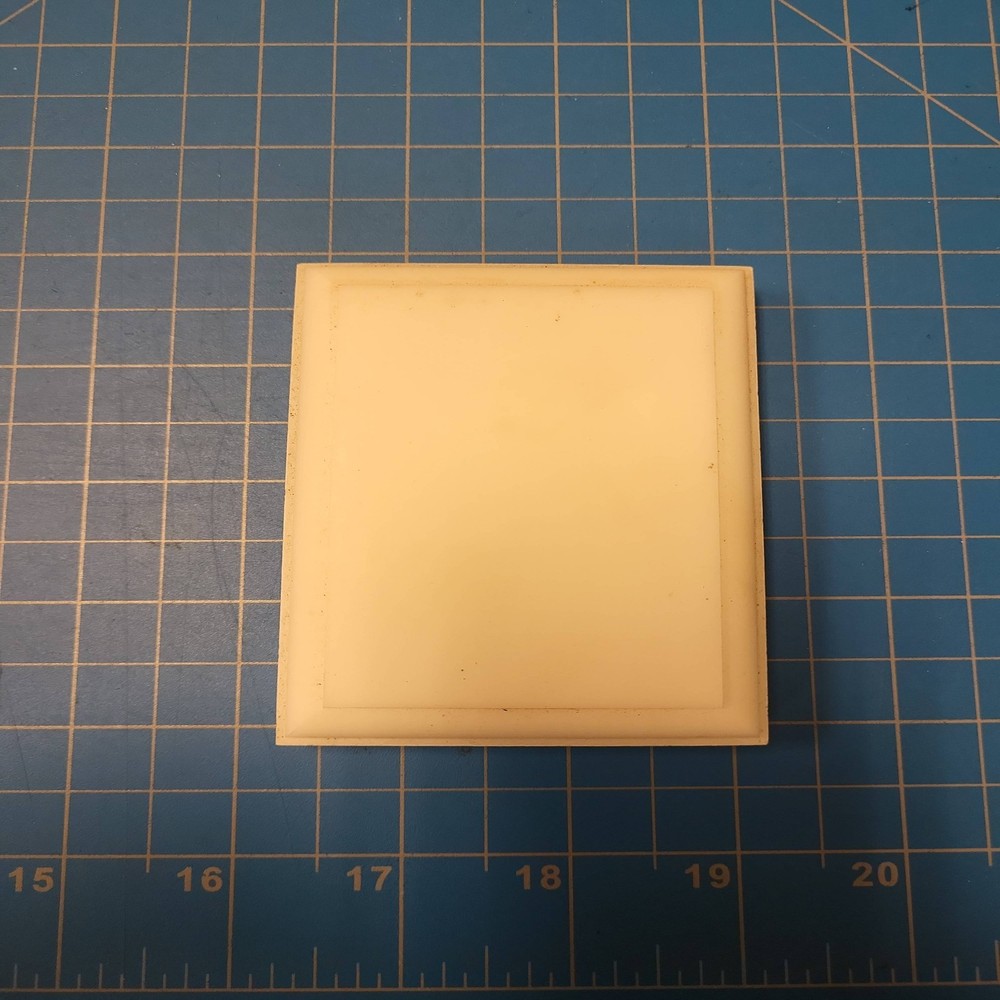 Four White Display Plinths Risers 4" Square Plastic Pedestal Stands Set