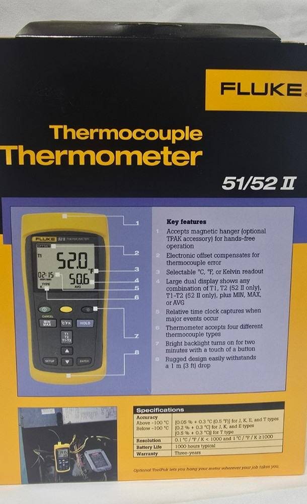 Fluke 51-2 60HZ - Handheld Single Input Digital Thermometer