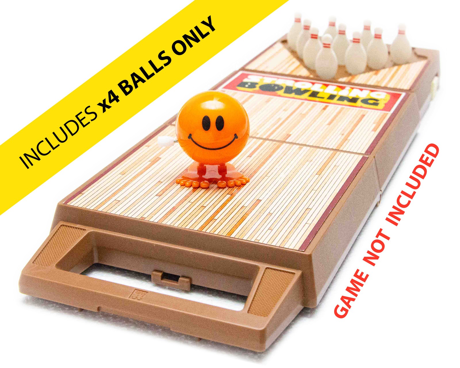 Replacement Wind-Up BALL (Set of 4) for Vintage 1980 TOMY Strolling Bowling Game