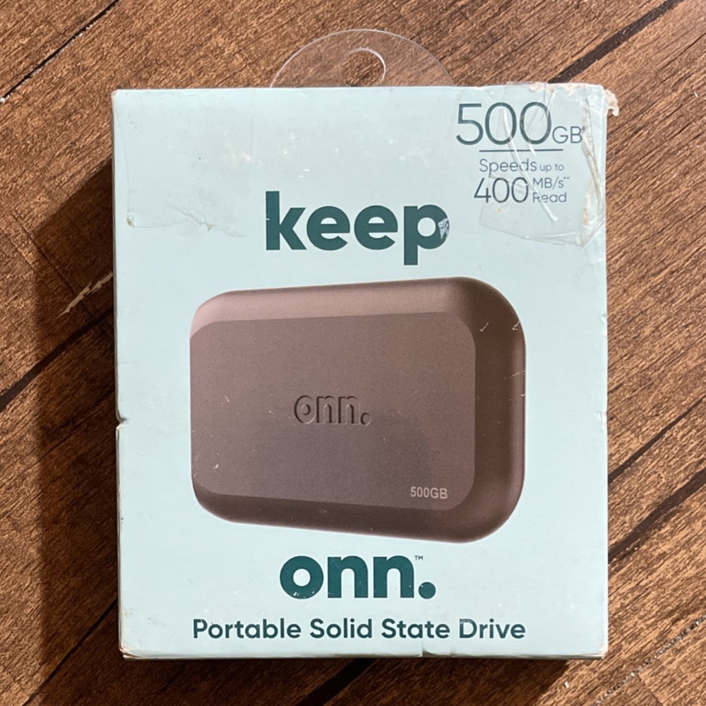 ONN Portable Solid State Drive 500GB USB-C External SSD